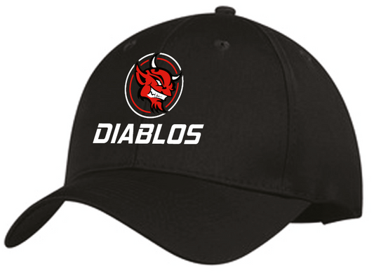 Black Diablos HALF HEIGHT adjustable cap - ADULT
