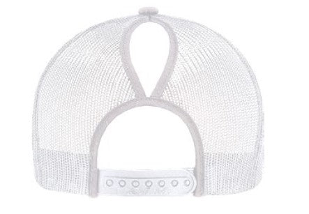 Casquette BLANCHE POUR DAMES - option Queue de Cheval!