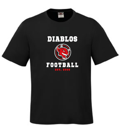 T-Shirt 100% polyester Football Diablos - ADULTE