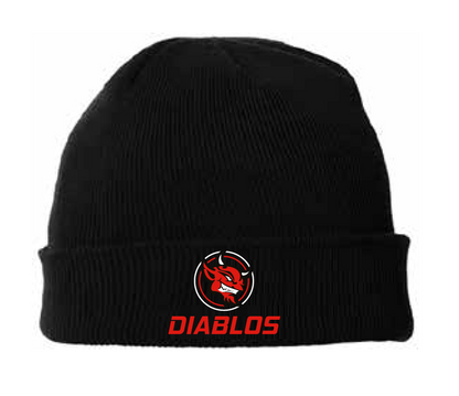 Tuque NOIRE en tricot des Diablos!