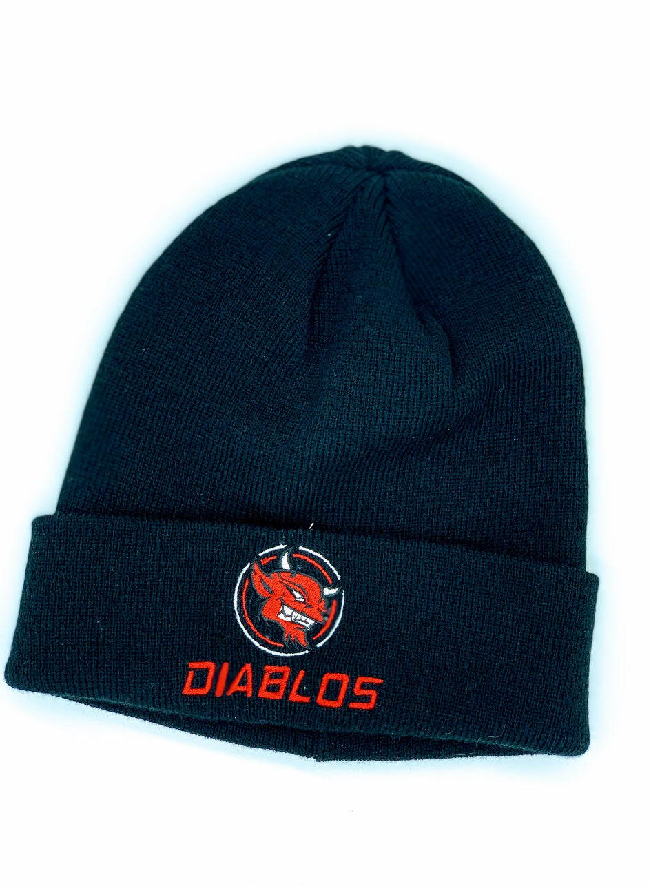 Tuque NOIRE en tricot des Diablos!